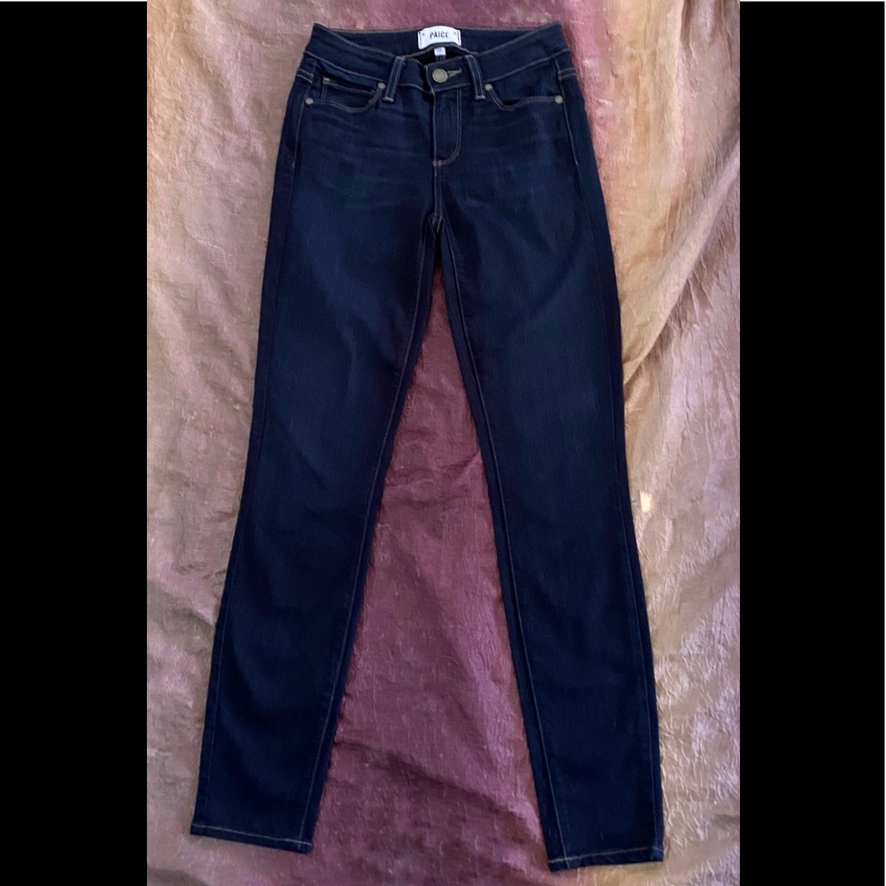 New Paige Verdugo Ankle Skinny Dark Wash Jeans